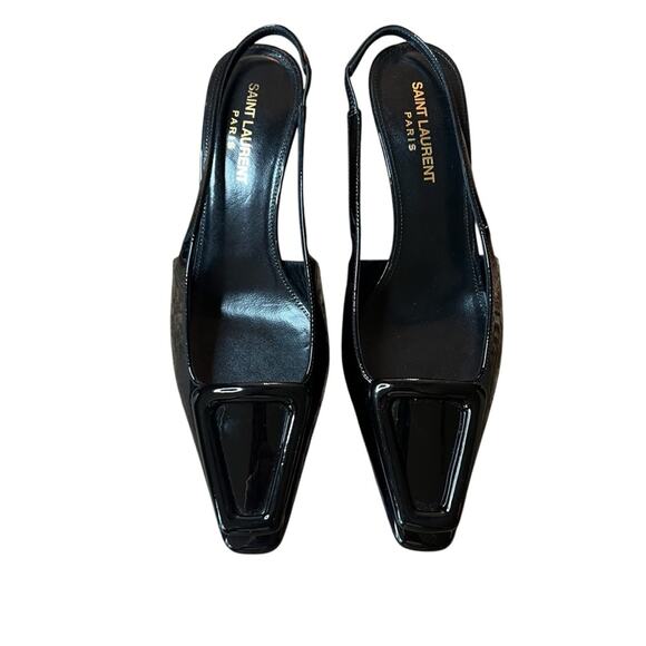 Saint Laurent Tom Slingback Pump 60 Black Patent Leather  NEW EU 35.5 US 5.5 - Picture 4 of 16